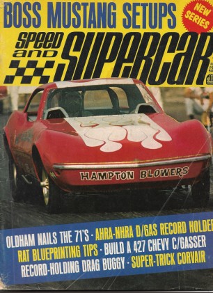 SPEED & SUPERCAR 1971 FEB - BOSS SETUPS, BUILD 427 C/GASSER, DRAG BUGGY,CORVAIR*